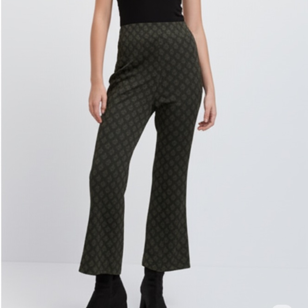 SAVE THE QUEEN - Brown and Black Jacquard Pants
